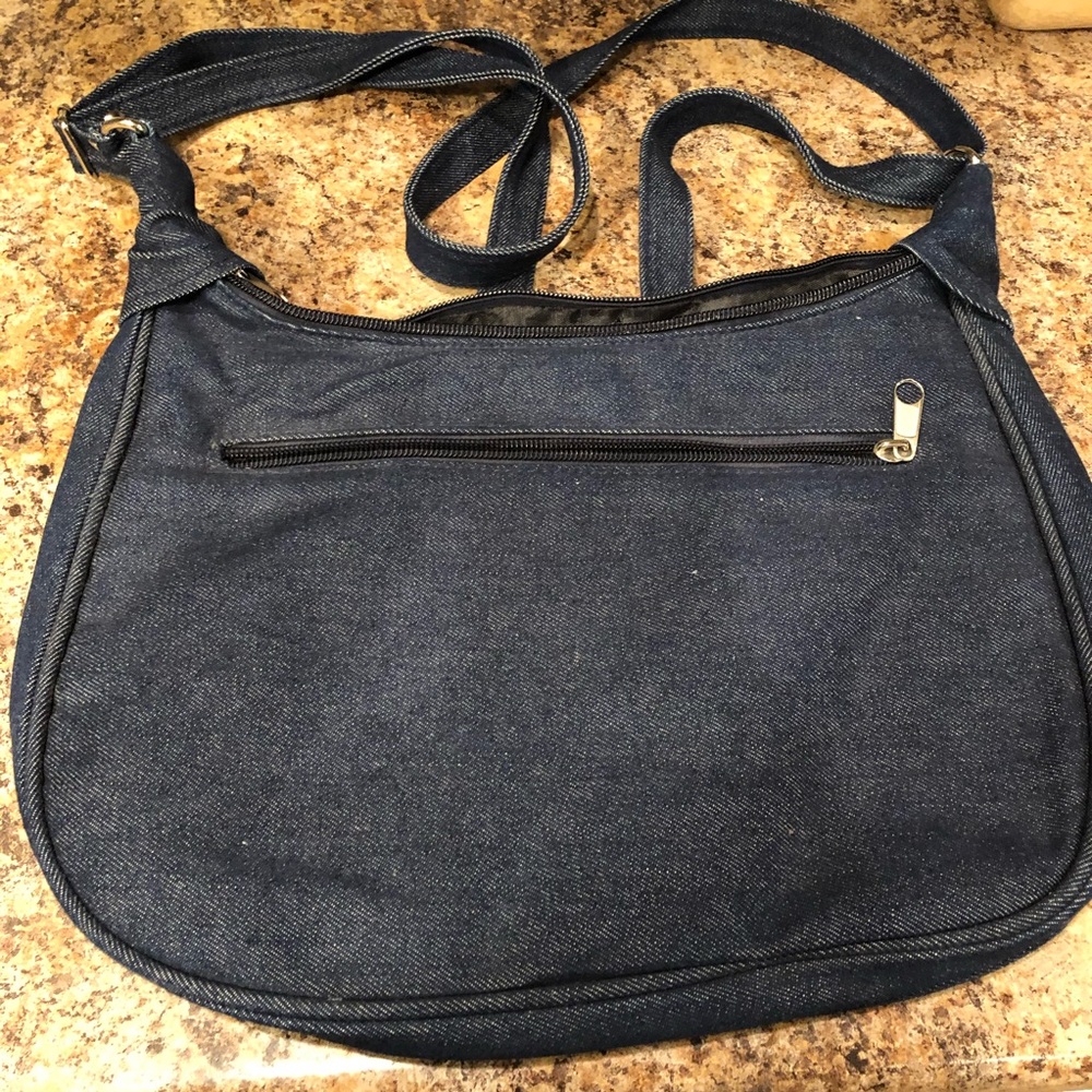 5/$25🔅Dark Denim EUC Crossbody/Shoulder Bag - Picture 3 of 4